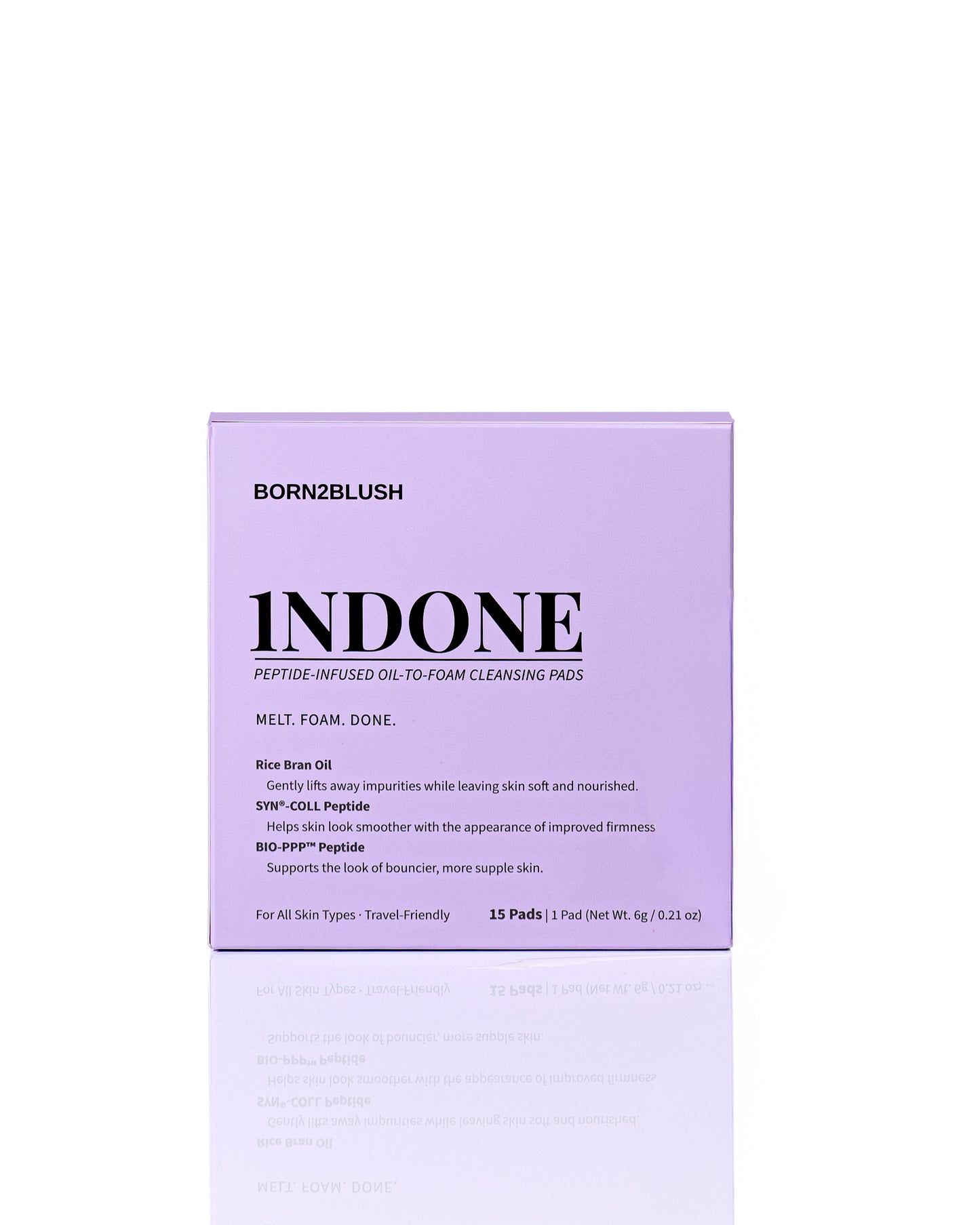1NDONE Peptide Oil-to-Foam Cleansing Pad